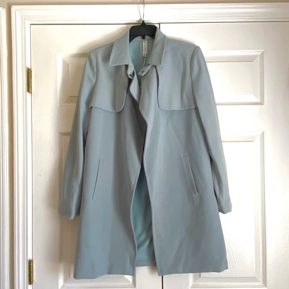 Mural Pea Coat Drape Trench NWT